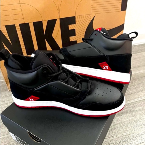 New in box Nike Air Jordan Fadeaway Black Gym Red White basketball shoes Size 11 - Picture 4 of 9